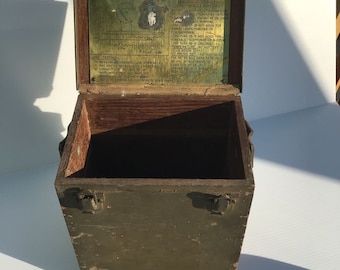 Vintage ww2 empty mil-ammeter test set portable no. 2 wooden box