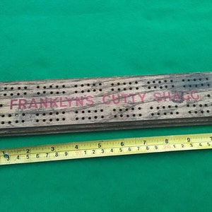 Vintage Franklyn’S Cutty Shagg Wooden Cigarettes Advertising Cribbage Board