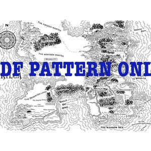 Throne of Glass Map Embroidery Pattern - PDF PATTERN