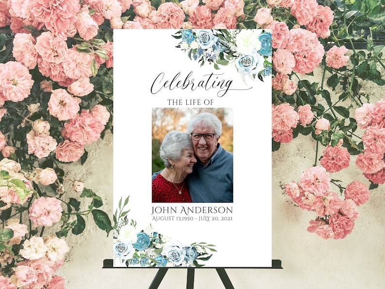 Custom Photo Memorial Sign, Celebration of Life Welcome Sign Custom  Picture, Funeral Sign, Easel Display Sign, In Loving Memory Poster Sign,  Funeral