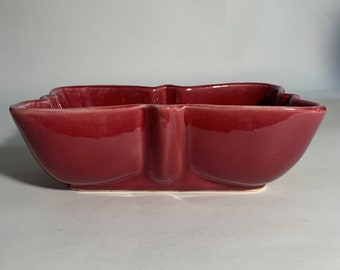 Red Rectangular Pottery Planter