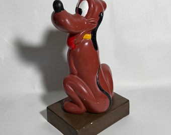 70s Walt Disney Productions Pluto Ceramic Figurine
