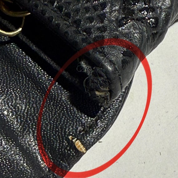 80s Exotic Leather Patchwork Clutch: Caprice Hand… - image 10