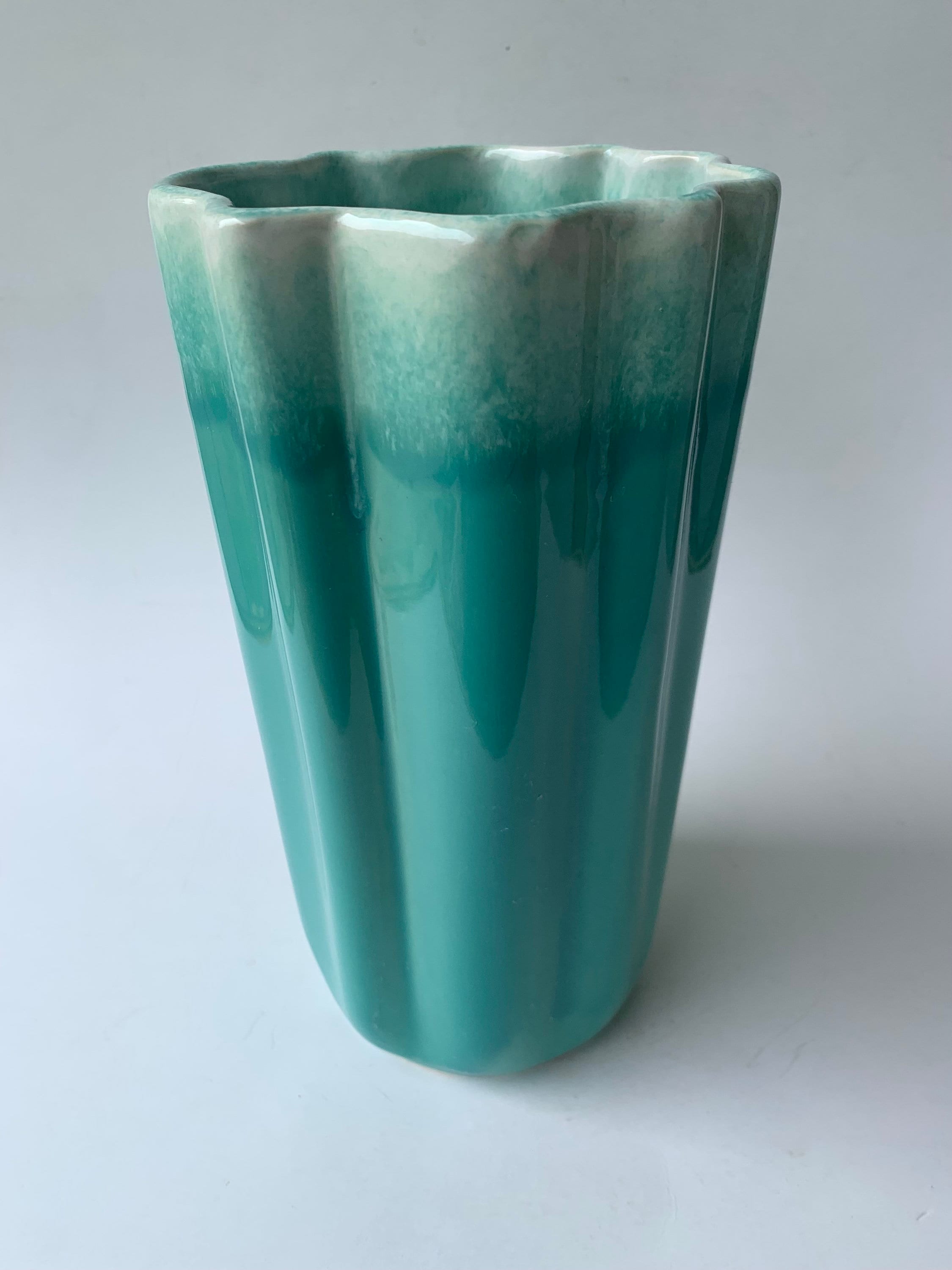 Seafoam Green Drip Glaze Pottery Vase / Etsy