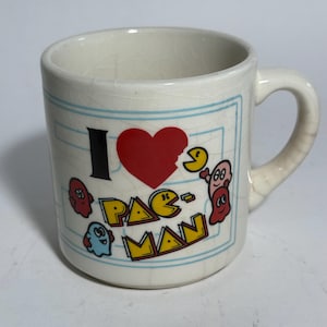 80s I Love Pac Man Mug / Houze / Video Game Mug / Arcade Coffee Mug / Novelty Mug / Gift For Him / Gift For Boyfriend / Gift For Dad