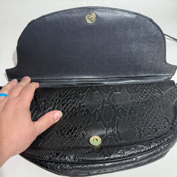 80s Exotic Leather Patchwork Clutch: Caprice Hand… - image 5