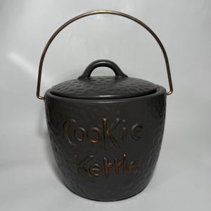 Vintage McCoy Pottery Cookie Jar: Gray Farmhouse Kitchen Decor