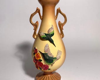 花瓶・フラワースタンド FRANKLIN PORCELAIN Meadowland Bird Vase Franklin Porcelain Limited Edition 
