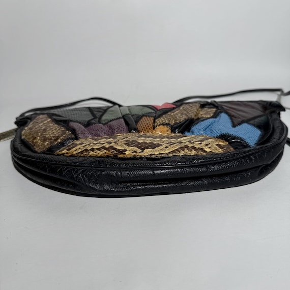 80s Exotic Leather Patchwork Clutch: Caprice Hand… - image 4