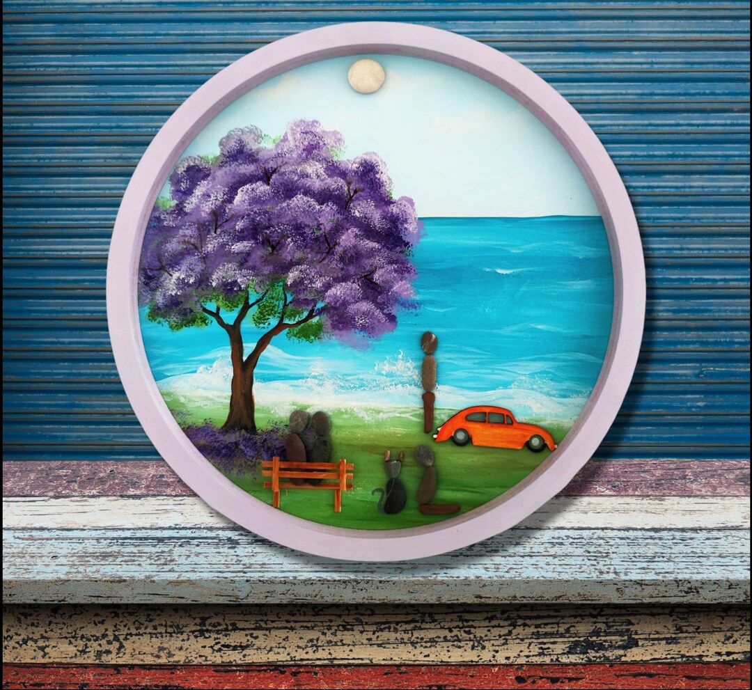 Purple Tree Canvas Painting Etsy