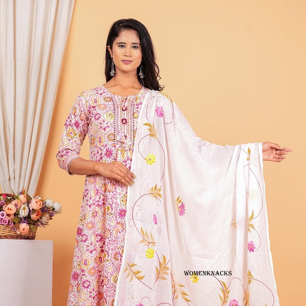 AROMIE Embellished Anarkali Kurta Set Canada - Elegant 3-Piece
