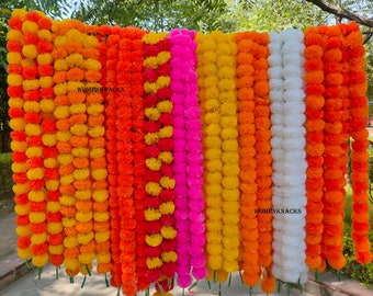 Lot de gros de décoration de maison de mariage guirlandes de souci artificielles décoration d'anniversaire décoration de fête ficelles de fleurs de souci