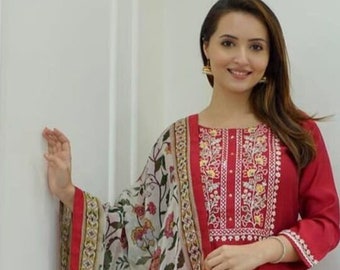 Pakistani Salwar Suit, Pakistani Salwar Kameez Dupatta Dress, Wedding Outfit, Casual Wear