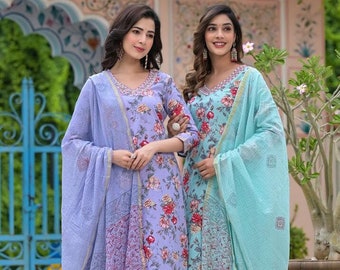 Festival feestkleding ontwerper Shalwar Kameez Dupatta jurk klaar om Punjabi Kurta set 3-delige feestkleding etnische Kurta voor vrouwen