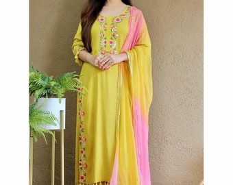 Tot 7XL Salwar Kameez kant-en-klare feestkleding, rechte Kurta met broek en Dupatta, Pakistaanse kant-en-klare jurk, mooie jurk voor dames