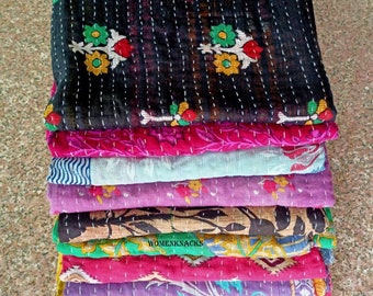 Lotto All'ingrosso Di Coperta Reversibile Fatta A Mano Con Trapunta - Foto 6