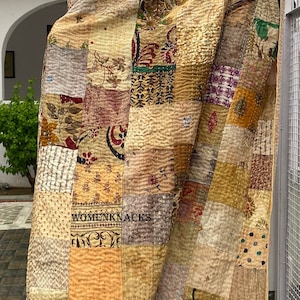 Bohemian Kantha Quilt Vintage Patchwork Handmade Blanket Boho bedspread Bedding Throw Unique Home Decor Quilts For Sale