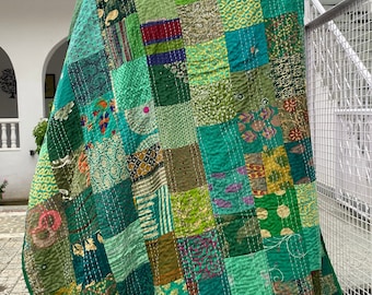 Narzuta na łóżko patchwork boho ręcznie robiona kołdra Boho Hippie kantha kołdry na sprzedaż