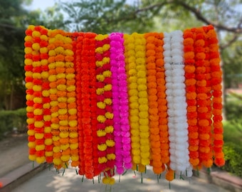 Artificial marigold gralands plastic flowers for wedding occasion