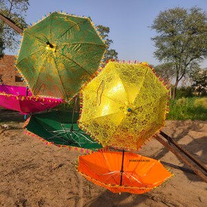 Printed Indian Floral Design Decorative Umbrella Wedding Birthday Party Decoration Lot Of Umbrella