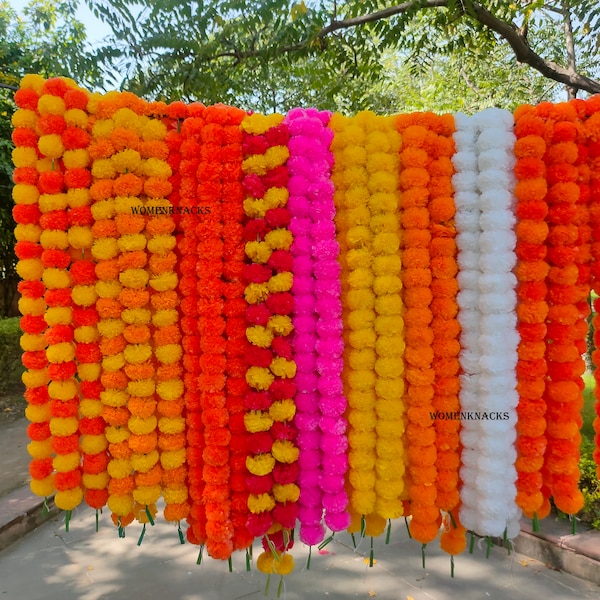 Indian marigold garland for decoration wedding decor Indian flower Christmas decoration