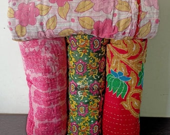 Couette kantha vintage cousue à la main couette bohème à vendre literie couvre-lit courtepointes vintage couvre-lit en coton couverture jeté jumeau