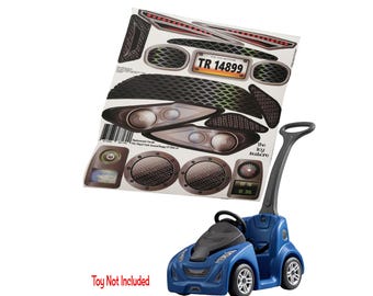 The Toy Restore Replacement Stickers Fits Step2 Push Around Buggy GT Ride-on Car