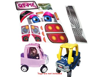 Toy Restore Decal fits Little Tikes Cozy Coupe Older Truck w Eyes QT-Pie Pink