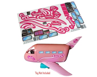 Toy Restore Replacement Stickers Fits Pink Doll Glam Vacation Jet Airplane 1999
