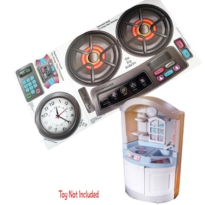 Toy Restore Replacement Stickers fits Step2 Kitchenette Play Kitchen Decals Kid