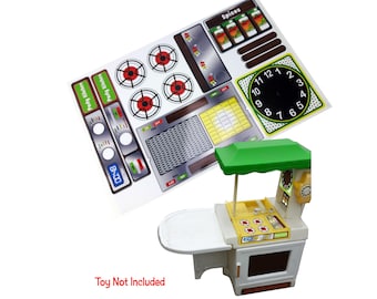 The Toy Restore Replacement Stickers fits Older Little Tikes Party Kitchen with Clock