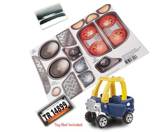 The Toy Restore Replacment Stickers Fits Little Tikes 2017 Cozy Truck Headlights