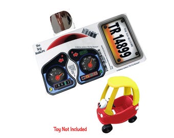 The Toy Restore Replacement Stickers Fits Little Tikes 30th Anniversary Cozy Coupe Car Blue