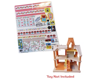 Toy Restore Replacement Stickers Fits Playskool Grand Victorian Dollhouse 1991