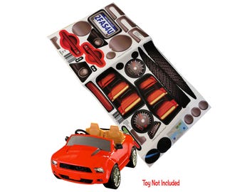 Toy Restore Replacement Stickers fits Power Wheels Ford Mustang Older Model