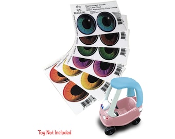 Toy Restore Replacement Stickers Fits Little Tikes 30th Cozy Coupe Car Eye Color