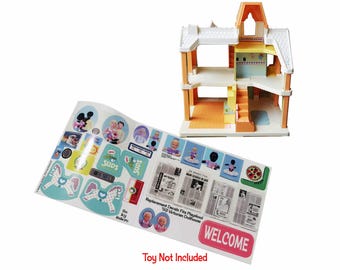 Toy Restore Replacement Stickers Fits Playskool Victorian Dollhouse Accessories