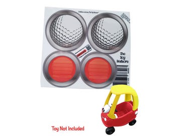 Golf Headlights & Taillight Replacement Sticker for 30th Little Tikes Cozy Coupe