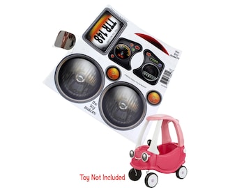 Toy Restore Replacement Stickers Fits Little Tikes 2017 Cozy Coupe Car Headlight