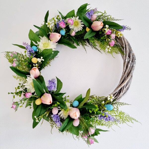 Artificial Spring Easter Door Wreath