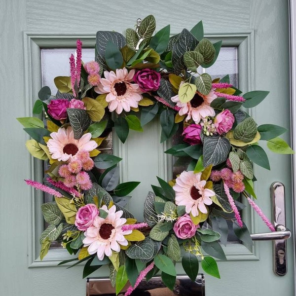 Large Artifical Summer Door Wreath