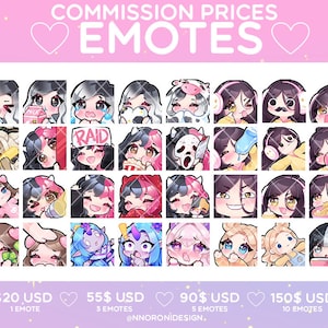 Emoticon personalizzate di Twitch - emoticon di contrazione / distintivi di contrazione / emote di chibi / emote animate