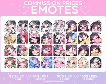 Twitch custom emotes - twitch emotes / twitch badges / chibi emotes / animated emotes