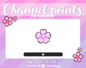 Purple Sakura Flower - CHANNEL POINTS / twitch emotes/ sub badges/ animated emotes / animated screens / sweet sub badges/ sakura badges