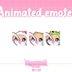 ANIMATED  Boop White Red Orange Cat Emotes  - twitch emotes / penguin emotes / animated emotes / twitch badges / christmas emotes