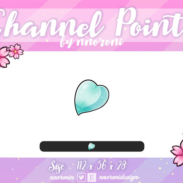 Light Blue Sakura Petal - CHANNEL POINTS / twitch emotes/ sub badges/ animated emotes / animated screens / sweet sub badges/ sakura badges