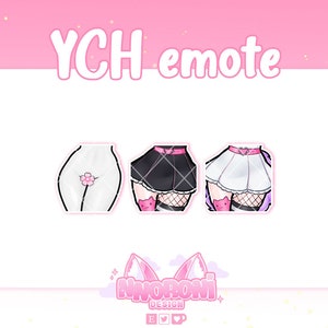 YCH Twitch custom emotes hips and legs - twitch emotes / twitch badges / chibi emotes / animated emotes / YCH emotes