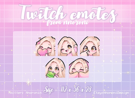 1 set Cute Chibi Girl Emote Cabello rubio Ojos marrones - Etsy España 1 set Cute Chibi Girl Emote Cabello rubio Ojos marrones - Etsy España