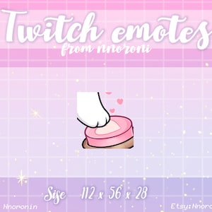 Botón de amor ANIMADO Gato blanco / Emotes de conejo - Twitch Emotes / sub insignias / emoticonos personalizados / emoticonos de conejo / emoticonos de gato