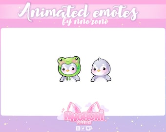 ANIMATED WIGGLE Gray Penguin - twitch emotes / geanimeerde emotes / wiggle emotes / sub badges / kanaalpunten / twitch panelen